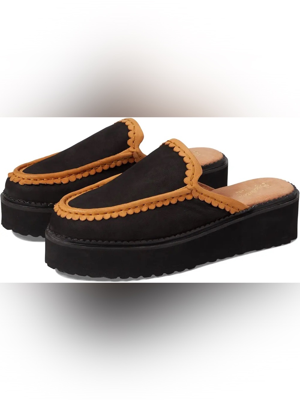 Seychelles Stand Tall Black and Brown Mule 8